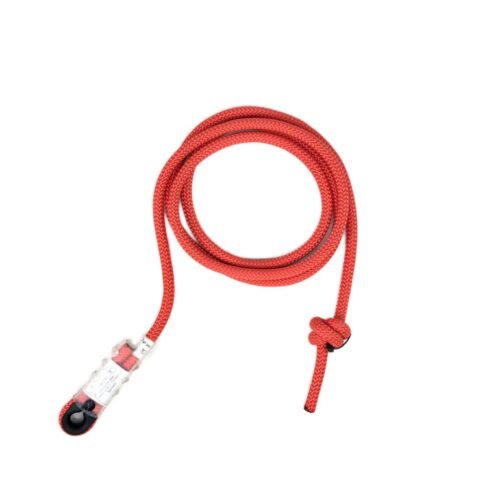 Kurzsicherung 2m rotes Seil mit vernähtem Auge und Endknoten