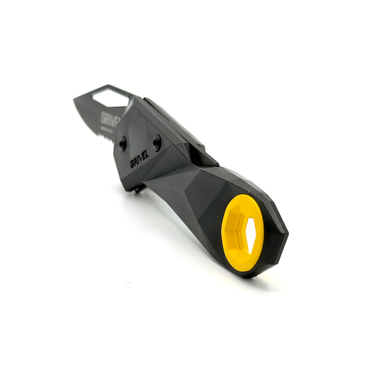 Ist schmal und passt an alle Karabiner: Grivel dark knife